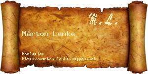 Márton Lenke névjegykártya